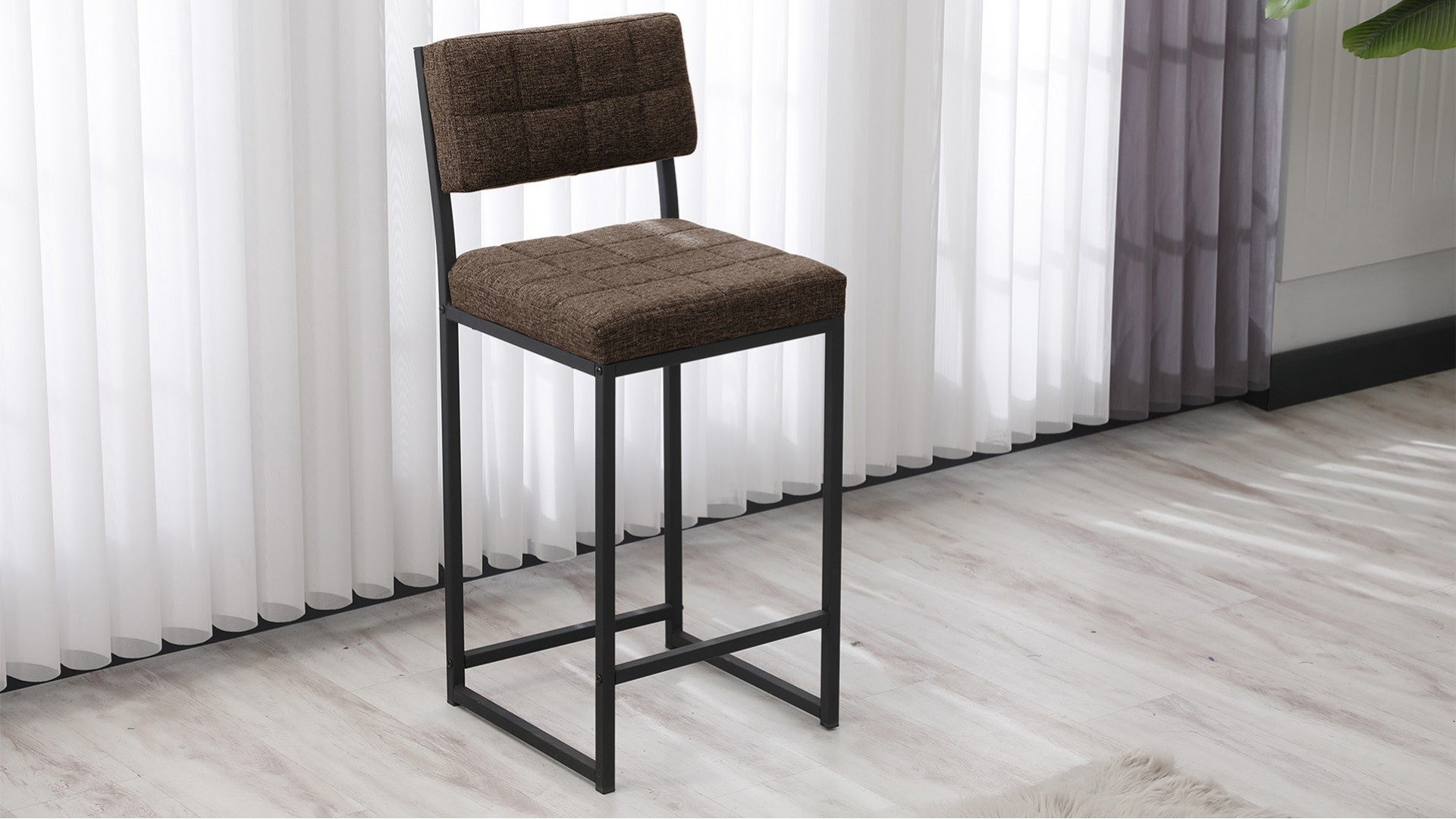 Retro 66 cm Bar Sandalyesi Kahve