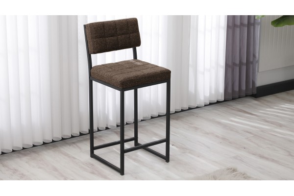 Retro Bar Sandalyesi Ada Mutfak Sandalyesi Bar Taburesi Mutfak Sandalyesi 66 cm - Kahve
