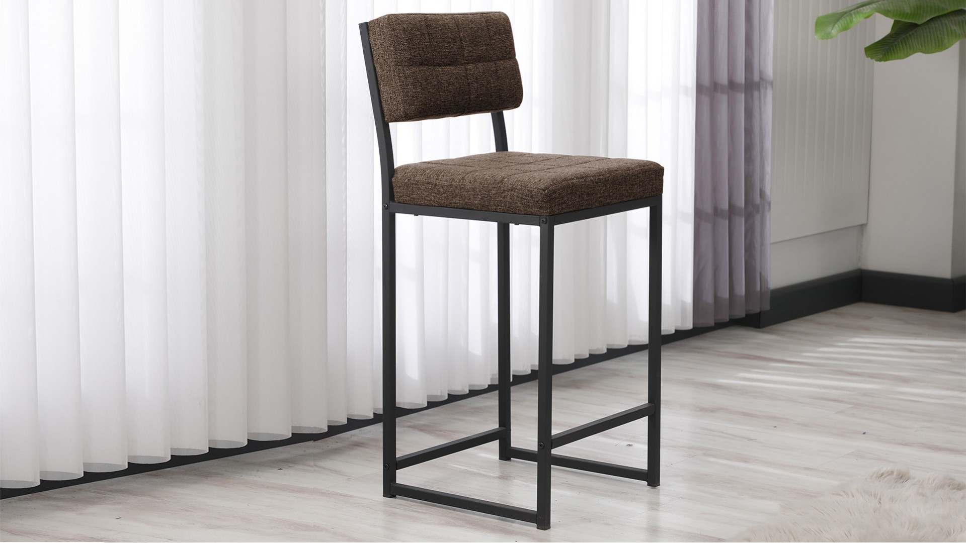 Retro 66 cm Bar Sandalyesi Kahve
