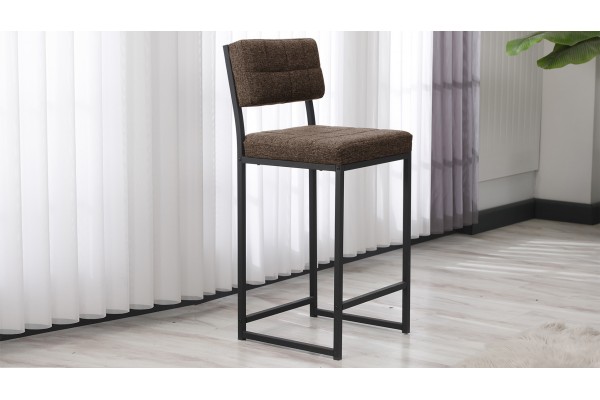 Retro Bar Sandalyesi Ada Mutfak Sandalyesi Bar Taburesi Mutfak Sandalyesi 66 cm - Kahve