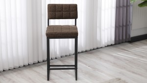 Retro Bar Sandalyesi Ada Mutfak Sandalyesi Bar Taburesi Mutfak Sandalyesi 66 cm - Kahve