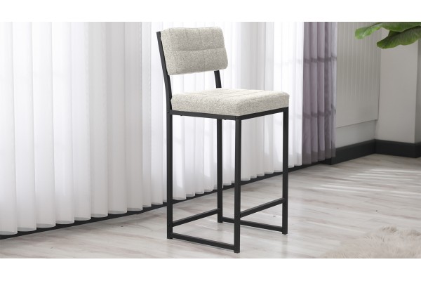 Retro Bar Sandalyesi Ada Mutfak Sandalyesi Bar Taburesi Mutfak Sandalyesi 66 cm - Krem