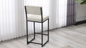 Retro Bar Sandalyesi Ada Mutfak Sandalyesi Bar Taburesi Mutfak Sandalyesi 66 cm - Krem