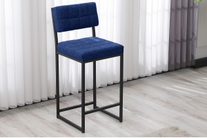 Retro 66 cm Bar Sandalyesi Lacivert