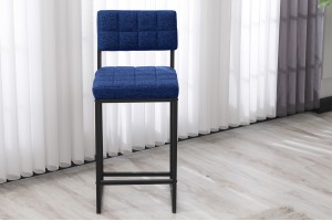 Retro 66 cm Bar Sandalyesi Lacivert
