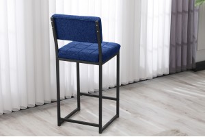 Retro 66 cm Bar Sandalyesi Lacivert