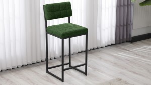 Retro Bar Sandalyesi Ada Mutfak Sandalyesi Bar Taburesi Mutfak Sandalyesi 66 cm - Yeşil