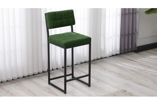 Retro Bar Sandalyesi Ada Mutfak Sandalyesi Bar Taburesi Mutfak Sandalyesi 66 cm - Yeşil
