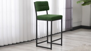 Retro Bar Sandalyesi Ada Mutfak Sandalyesi Bar Taburesi Mutfak Sandalyesi 66 cm - Yeşil