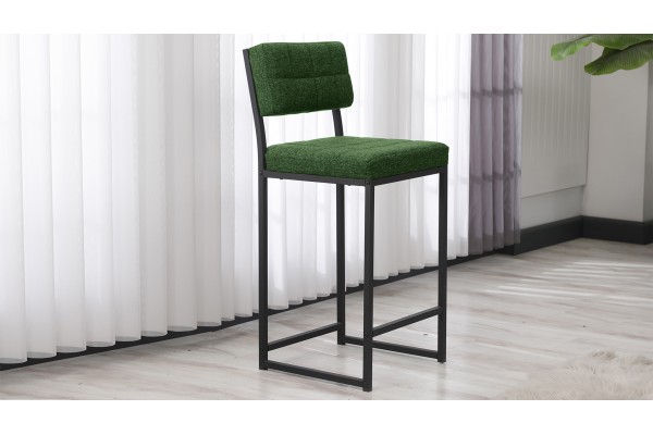 Retro Bar Sandalyesi Ada Mutfak Sandalyesi Bar Taburesi Mutfak Sandalyesi 66 cm - Yeşil
