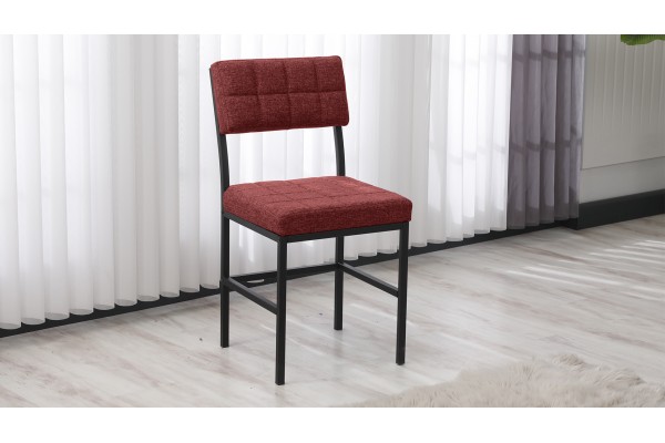 Dubai 2 Sandalyeli Mutfak Masa Takımı – Kompakt Modern Tasarım-70x70 Beyaz - Bordo