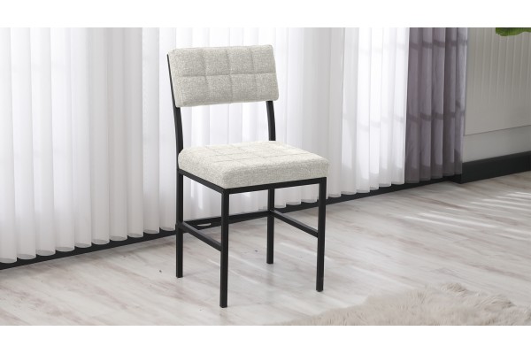 Dubai 2 Sandalyeli Mutfak Masa Takımı – Kompakt Modern Tasarım-70x70 Beyaz - Krem