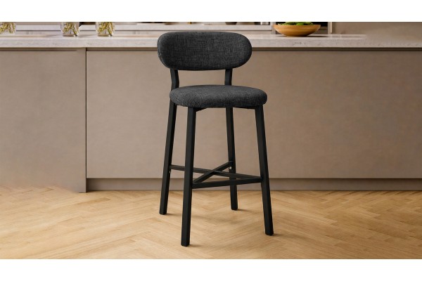 Luna Prime Bar Sandalyesi 65 cm – Keten Kumaş, 30x30 Metal Profil, Sırt Destekli Mutfak Ada Sandalyesi - Füme Luna Prime Bar Sandalyesi 65 cm – Keten Kumaş, 30x30 Metal Profil, Sırt Destekli Mutfak Ada Sandalyesi - Füme