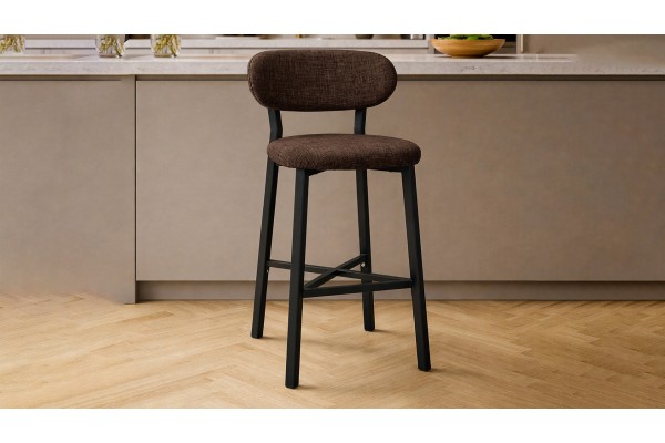 Luna Prime Bar Sandalyesi 65 cm – Keten Kumaş, 30x30 Metal Profil, Sırt Destekli Mutfak Ada Sandalyesi - Kahve Luna Prime Bar Sandalyesi 65 cm – Keten Kumaş, 30x30 Metal Profil, Sırt Destekli Mutfak Ada Sandalyesi - Kahve