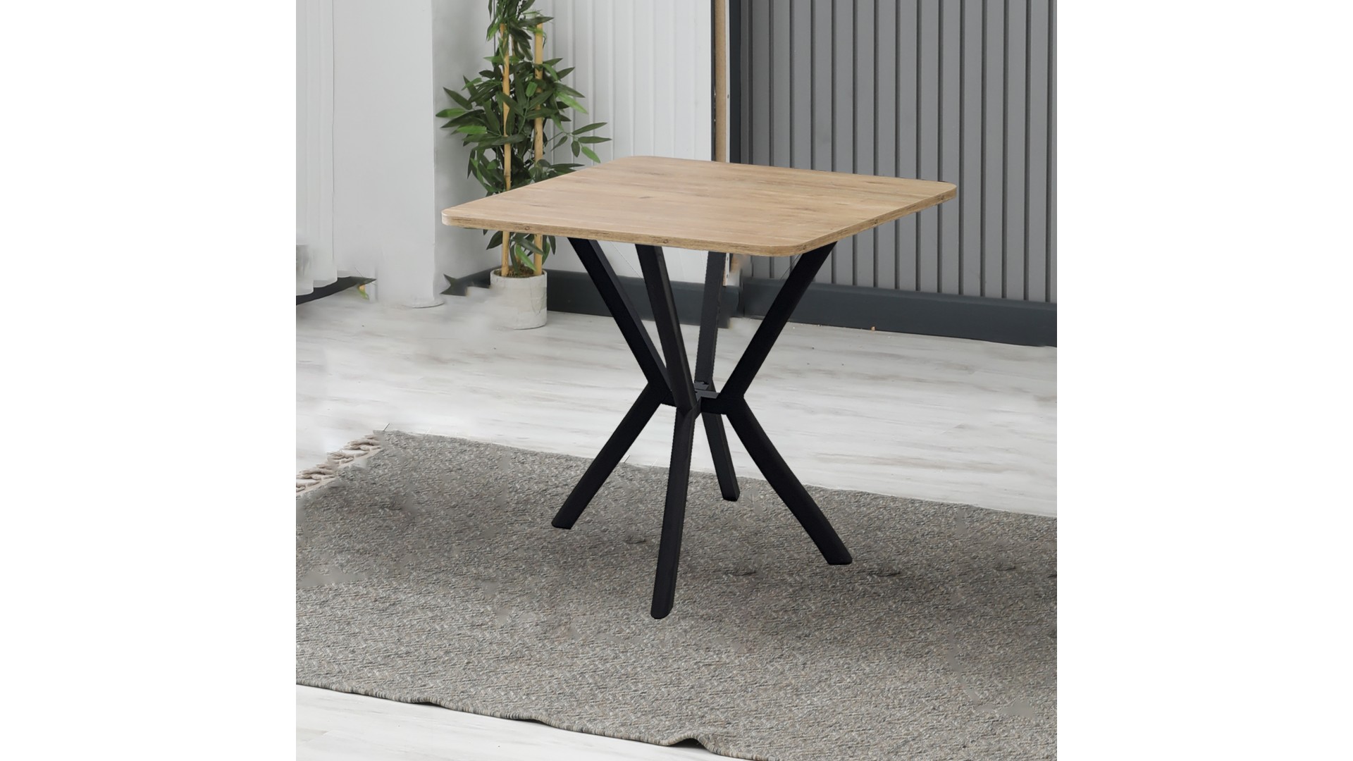Elma 2 sandalyeli 70x70 cm Beyaz Gri mutfak masa takımı
