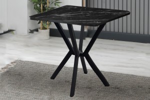 Elma 70x70 cm metal ayaklı masa