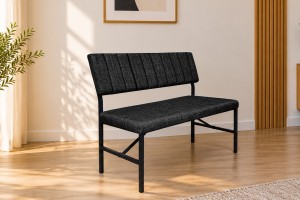 Melody Antrasit kumaşlı metal bench oturma bankı