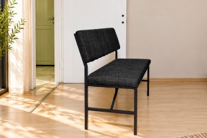 Melody Antrasit kumaşlı metal bench oturma bankı