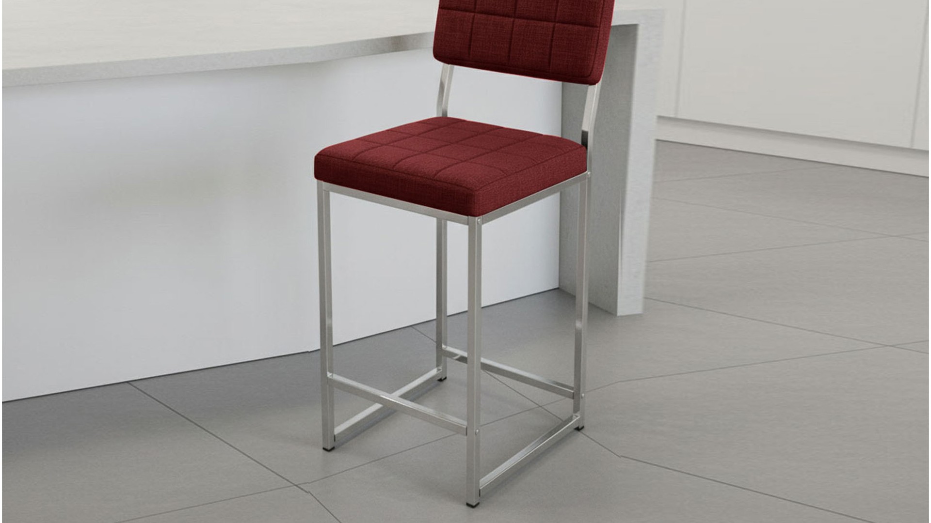 Retro 66 cm Bar Sandalyesi Bordo