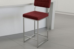 Retro 66 cm Bar Sandalyesi Bordo
