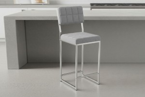 Retro 66 cm Bar Sandalyesi Gri