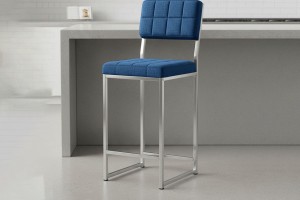 Retro 66 cm Bar Sandalyesi Lacivert