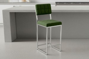 Retro 66 cm Bar Sandalyesi Yeşil