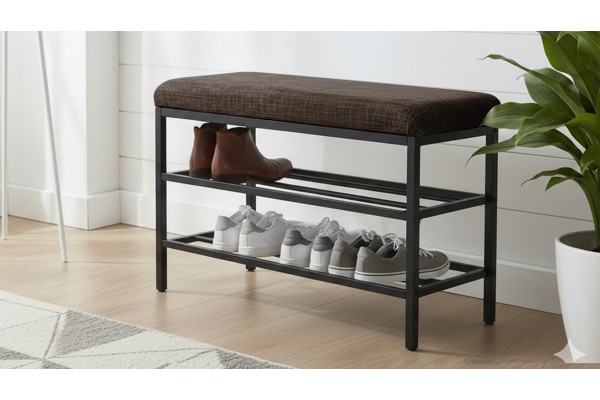 Lotus Oturaklı Metal Ayakkabılık Bench – 75 cm Keten Kumaşlı Ayakkabılık Bankı Kahve Lotus Oturaklı Metal Ayakkabılık Bench – 75 cm Keten Kumaşlı Ayakkabılık Bankı Kahve
